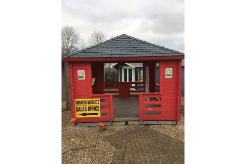 Untreated Gazebo Log Cabin - 3.5m x 3.5m (28mm Walls) Untreated Gazebo Log Cabin - 3.5m x 3.5m (28mm Walls)